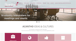 Desktop Screenshot of acantho.eu